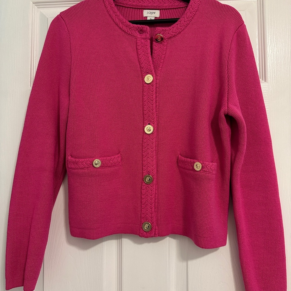 NWOT J. Crew Lady Jacket Pink Cardigan - Small